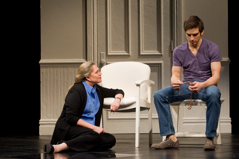 Kathleen Turner and Evan Jonigkeit in "High"