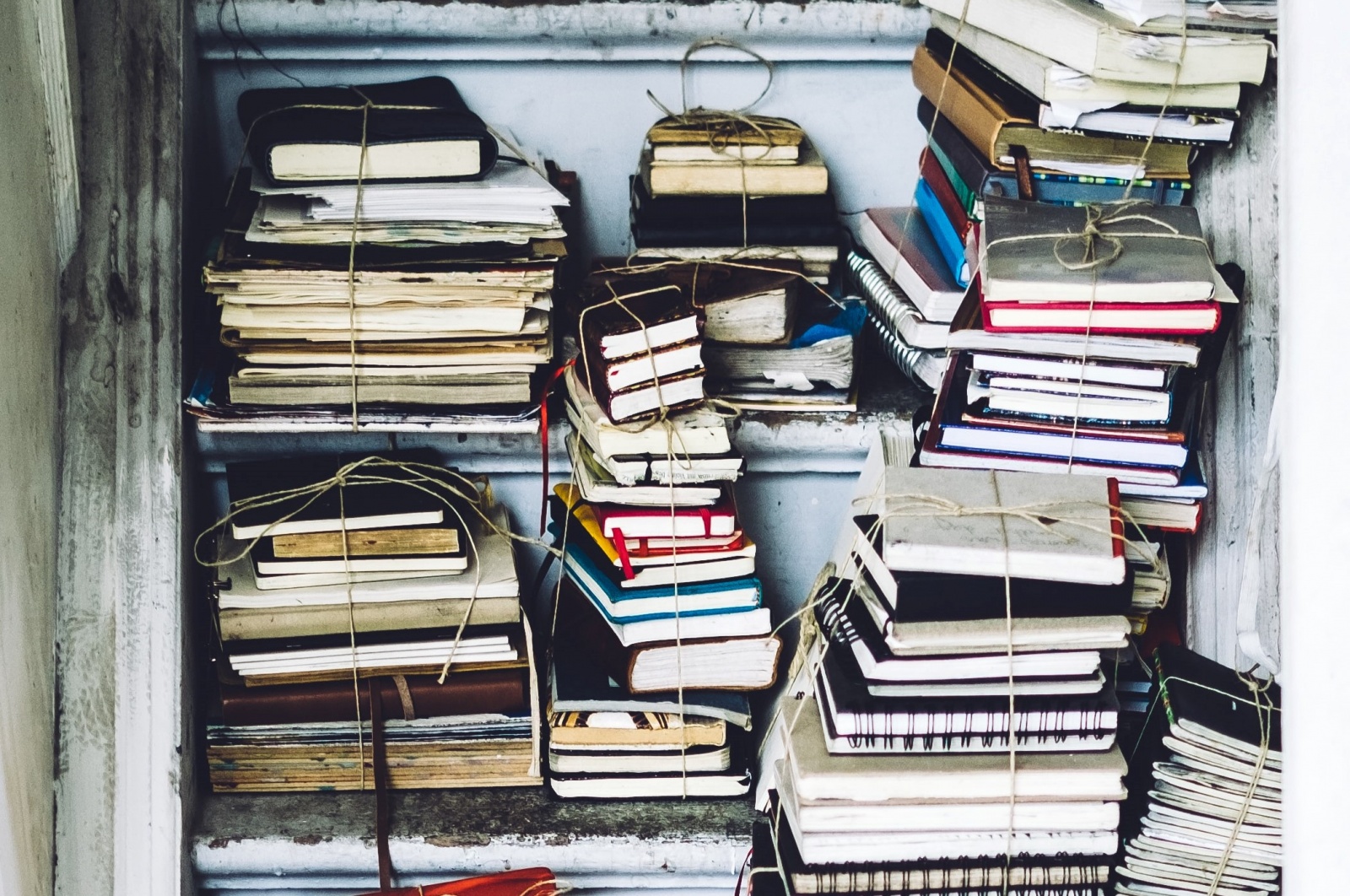 Messy Stack Of Books