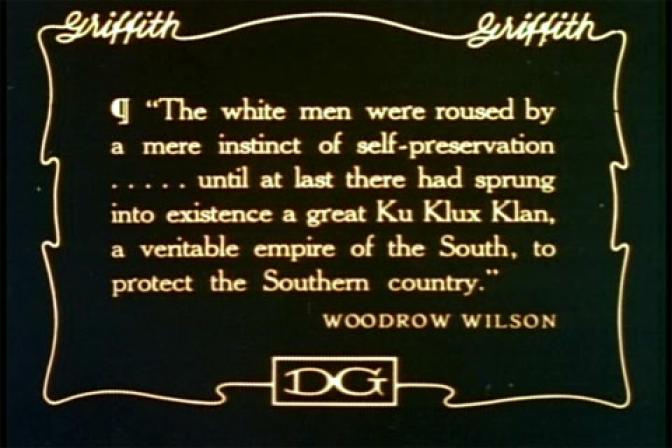 Title card from D. W. Griffith’s ‘The Birth of a Nation’ (1915) / Wikimedia