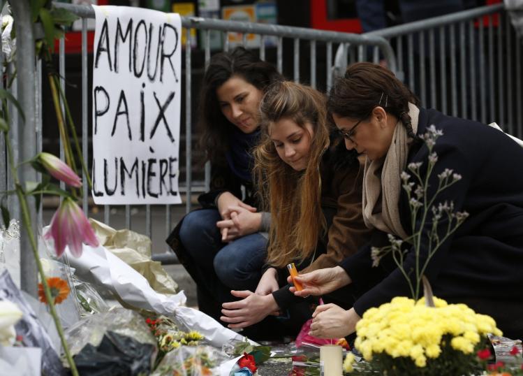 Outside Paris's Bataclan music hall, following the November 2015 terror attack / CNS photo