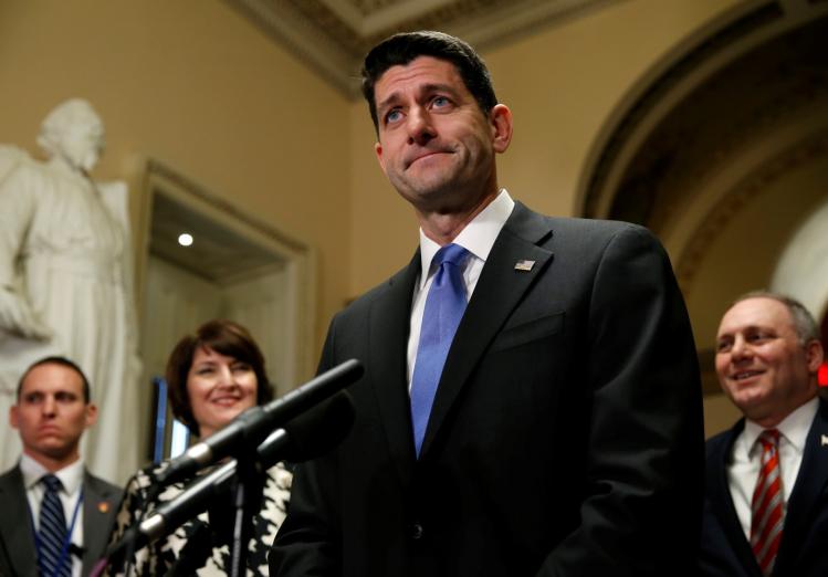 Paul Ryan, R-Wisconsin, after the House of Representatives passed tax legislation / CNS photo