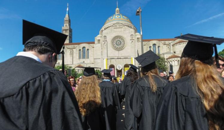 Commencement day, 2016, at Catholic University of America / CNS photo