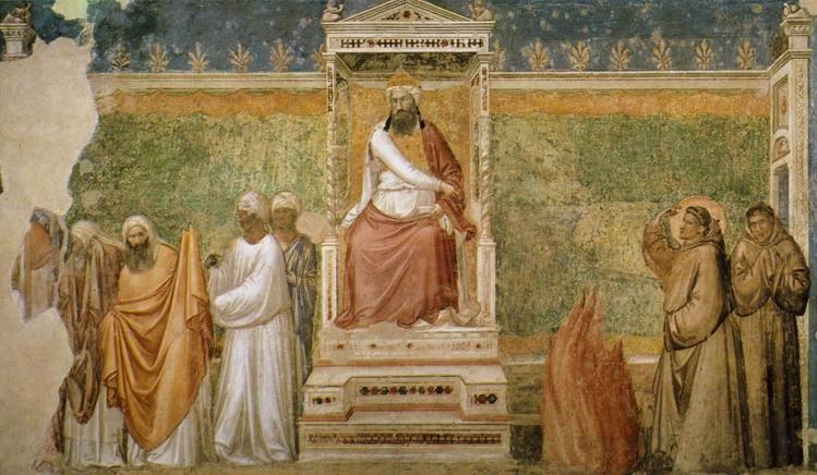  St. Francis before the Sultan (Trial by Fire) / Giotto di Bondone
