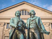 An image of the Goethe-Schiller Monument in Germany